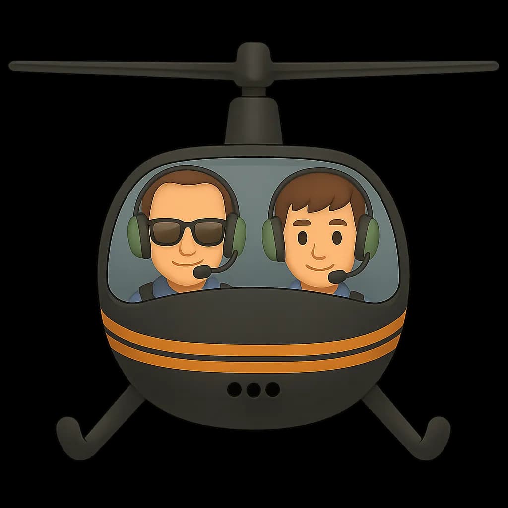 A flight instructor with a student during flight training.