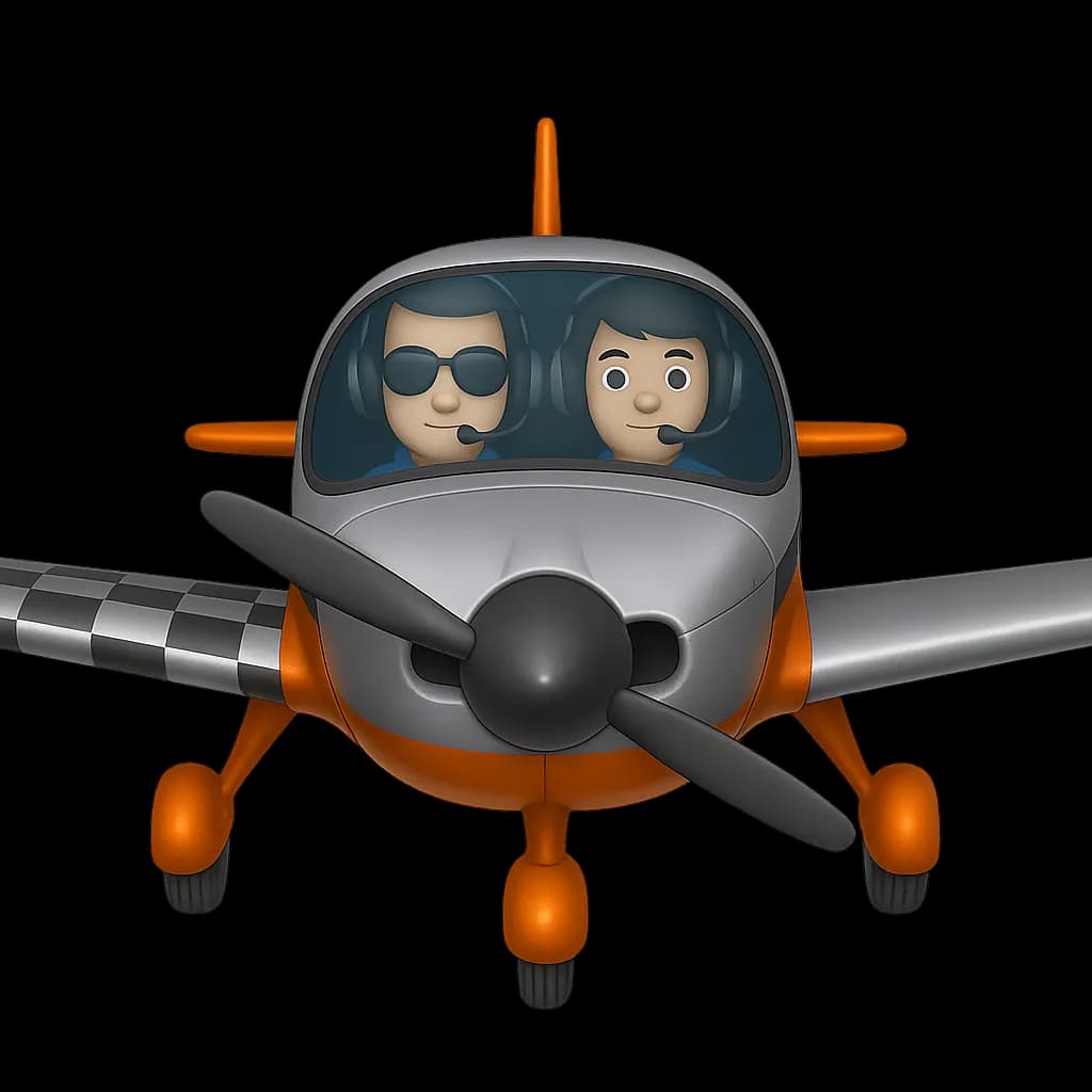 A flight instructor with a student during flight training.